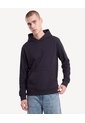 Hoodie Básico Pesado  Para Hombre Negro Seven Seven de Seven Seven