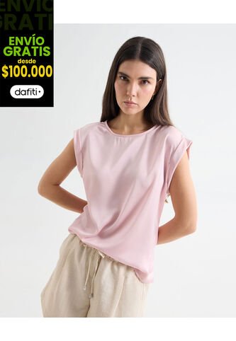 Blusa Para Mujer Manga Corta Color Rosado Marca Seven Seven #28124032 Seven Seven