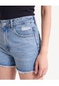 Short Denim Con Desgaste  Para Mujer Azul Seven Seven de Seven Seven