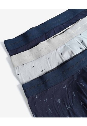 Bóxer Medio Diseños Surtidos Pack X3 X3 Para Hombre Azul Seven Seven