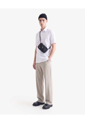 Camisa Esencial Manga Corta  Para Hombre Blanco Seven Seven Seven Seven