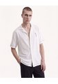 Camisa Resort Texturizada  Para Hombre Marfil Seven Seven de Seven Seven