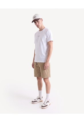 Camiseta Arte Bordado Para Hombre Blanco Seven Seven