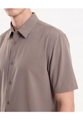Camisa Non Iron Stretch  Para Hombre Verde Seven Seven
