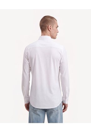 Camisa Comfy Slim  Para Hombre Blanco Seven Seven