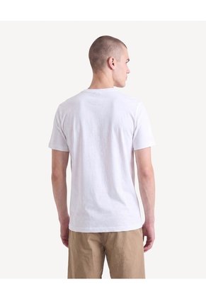 Camiseta Arte Bordado Para Hombre Blanco Seven Seven