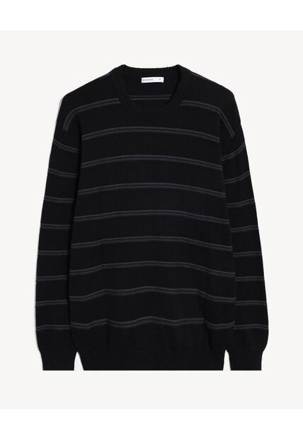 Saco Tejido Con Relieve  Para Hombre Negro Seven Seven