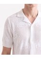 Camisa Resort En Crochet  Para Hombre Blanco Seven Seven de Seven Seven