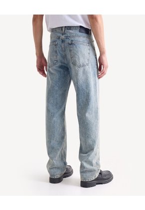 Jean Straight Dirty  Para Hombre Gris Seven Seven