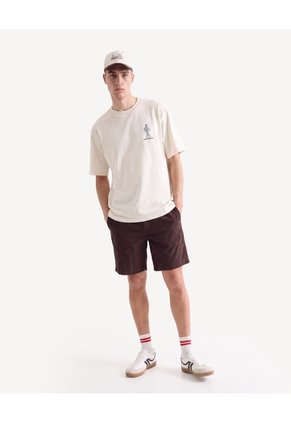 Bermuda Jogger Ligera Para Hombre Café Seven Seven