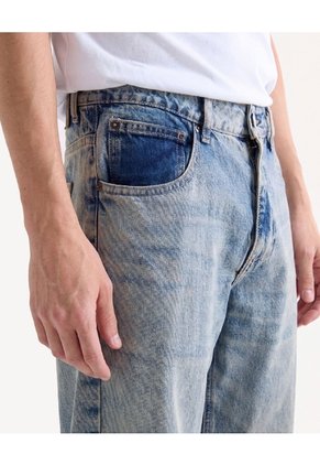 Jean Straight Dirty  Para Hombre Gris Seven Seven