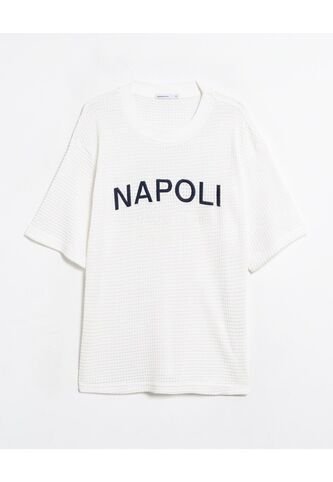 Camiseta Oversize Tejida  Para Hombre Marfil Seven Seven Seven Seven