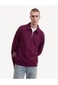Buzo Half Zipper  Para Hombre Vino Seven Seven de Seven Seven