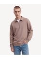 Buzo Half Zipper  Para Hombre Taupe Seven Seven de Seven Seven