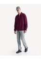 Buzo Half Zipper  Para Hombre Vino Seven Seven de Seven Seven