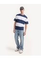 Camiseta Bloques Bicolor  Para Hombre Azul Seven Seven de Seven Seven