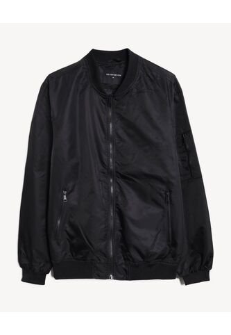 Chaqueta Bomber Con Cremallera  Para Hombre Negro Seven Seven Seven Seven