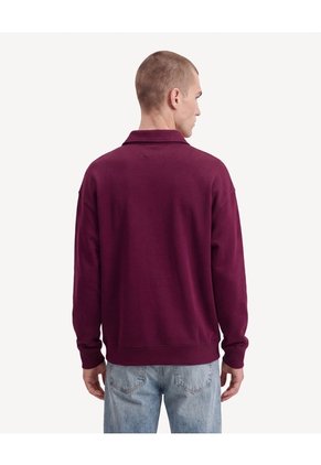 Buzo Half Zipper  Para Hombre Vino Seven Seven