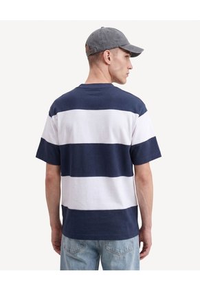 Camiseta Bloques Bicolor  Para Hombre Azul Seven Seven