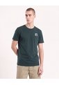 Camiseta Detalle Metalizado  Para Hombre Verde Seven Seven de Seven Seven