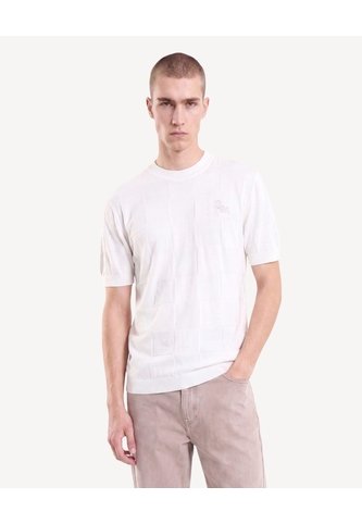 Camiseta Tricot Texturizada  Para Hombre Marfil Seven Seven Seven Seven