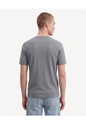 Camiseta Tricot Regular  Para Hombre Gris Seven Seven