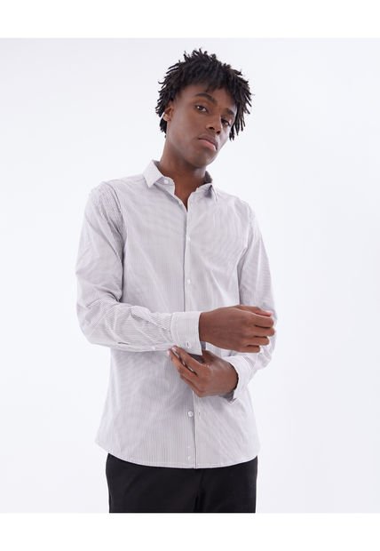 Camisa Para Hombre Manga Larga  Color Cafe  Marca Seven Seven #45011899