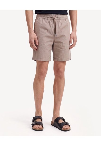 Bermuda Rústica  Para Hombre Beige Seven Seven