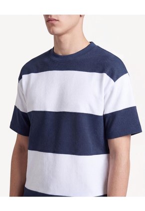 Camiseta Bloques Bicolor  Para Hombre Azul Seven Seven