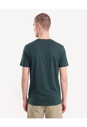 Camiseta Detalle Metalizado Para Hombre Verde Seven Seven