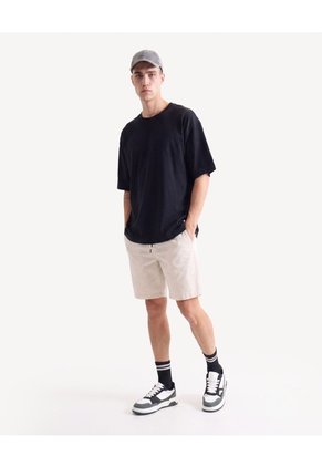 Bermuda Jogger Ligera  Para Hombre Taupe Seven Seven