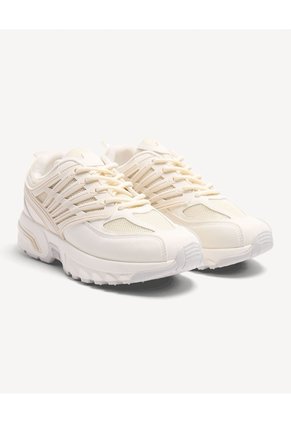 Tenis Deportivos Modernos Para Mujer Marfil Seven Seven