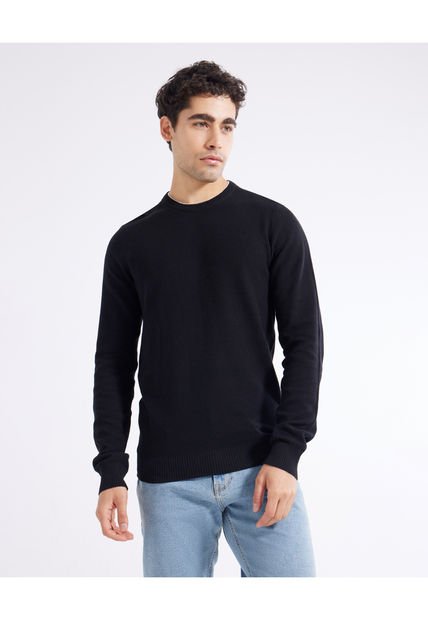 Saco Para Hombre Cuello Redondo Color Negro Marca Seven Seven #45330221