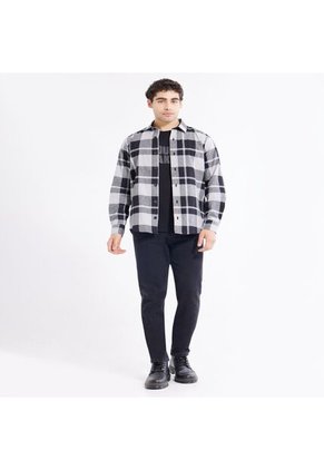 Camisa Para Hombre Manga Larga  Color Gris Jaspe Marca Seven Seven #45011846