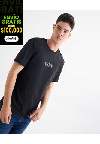 Camiseta Para Hombre Manga Corta Cuello Redondo Color Negro Marca Seven Seven #45092656 Seven Seven