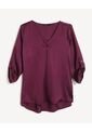 Blusa Para Mujer Manga 3/4 Color Vino Marca Seven Seven #28124090 de Seven Seven