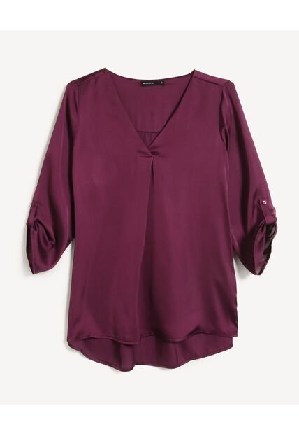 Blusa Para Mujer Manga 3/4 Color Vino Marca Seven Seven #28124090