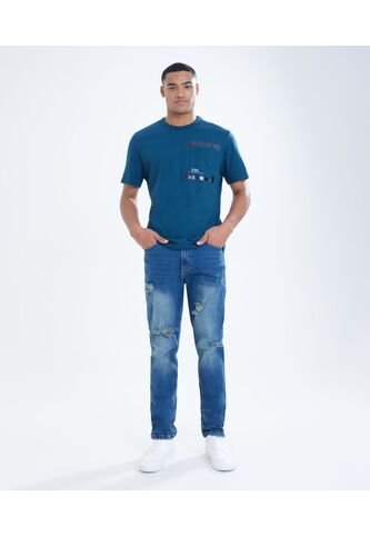 Jean Para Hombre Slim Color Azul Medio Marca Seven Seven #45160469 Seven Seven