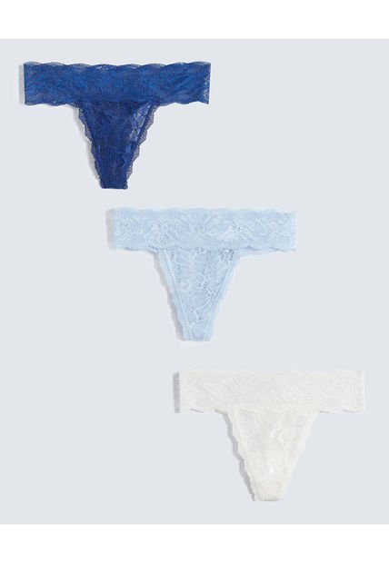Panty Para Mujer Tanga Color Azul Marca Seven Seven #28800116
