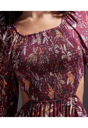 Vestido Para Mujer Manga Larga Color Vino Marca Seven Seven #28171192