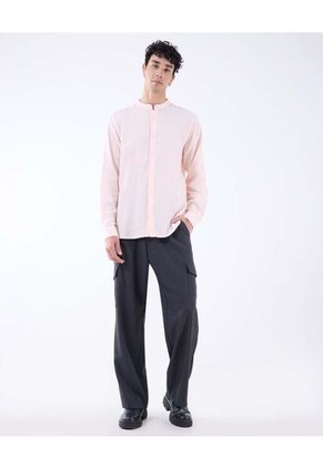 Camisa Para Hombre Manga Larga Color Rosa Marca Seven Seven #45012067