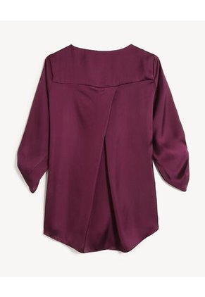 Blusa Para Mujer Manga 3/4 Color Vino Marca Seven Seven #28124090