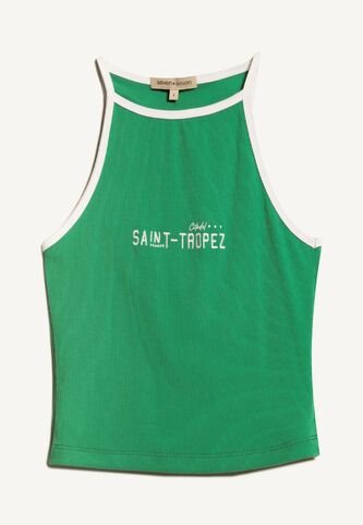 Crop Top Para Mujer Manga Sisa Color Verde  Marca Seven Seven #28095750 Seven Seven