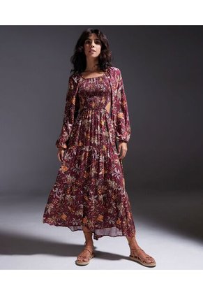 Vestido Para Mujer Manga Larga Color Vino Marca Seven Seven #28171192