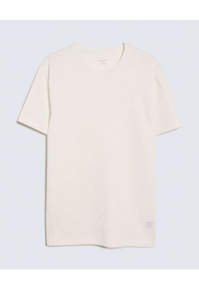 Camiseta Para Hombre Manga Corta Color Marfil Marca Seven Seven #45092522