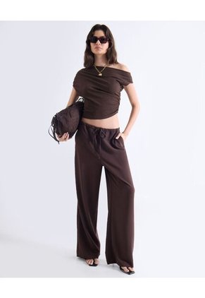 Camiseta  Para Mujer Manga Corta Moda Color Café Marca Seven Seven #28096660