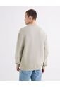 Buzo Regular Cuello V  Para Hombre Gris Seven Seven de Seven Seven