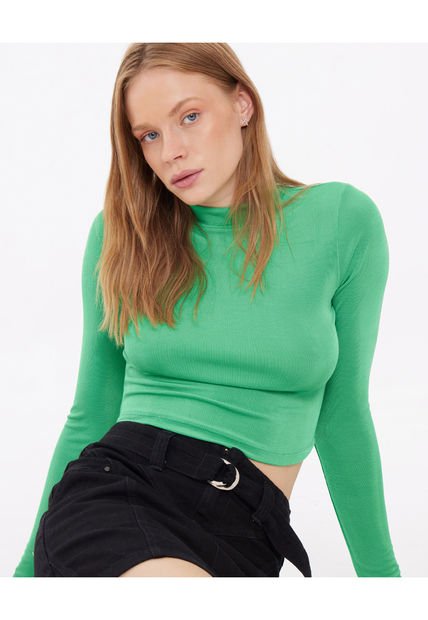 Camiseta Para Mujer Manga Larga Color Verde  Marca Seven Seven #28095382