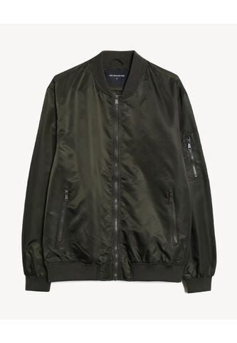 Chaqueta Bomber Con Cremallera  Para Hombre Café Seven Seven Seven Seven