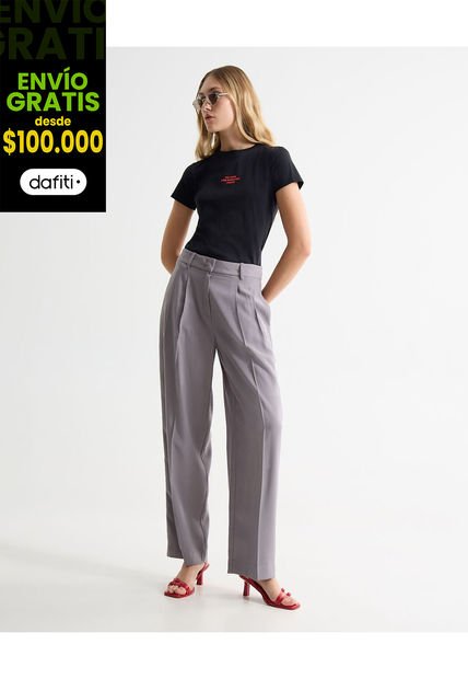 Pantalón Para Mujer Moda Color Gris Marca Seven Seven #28071914